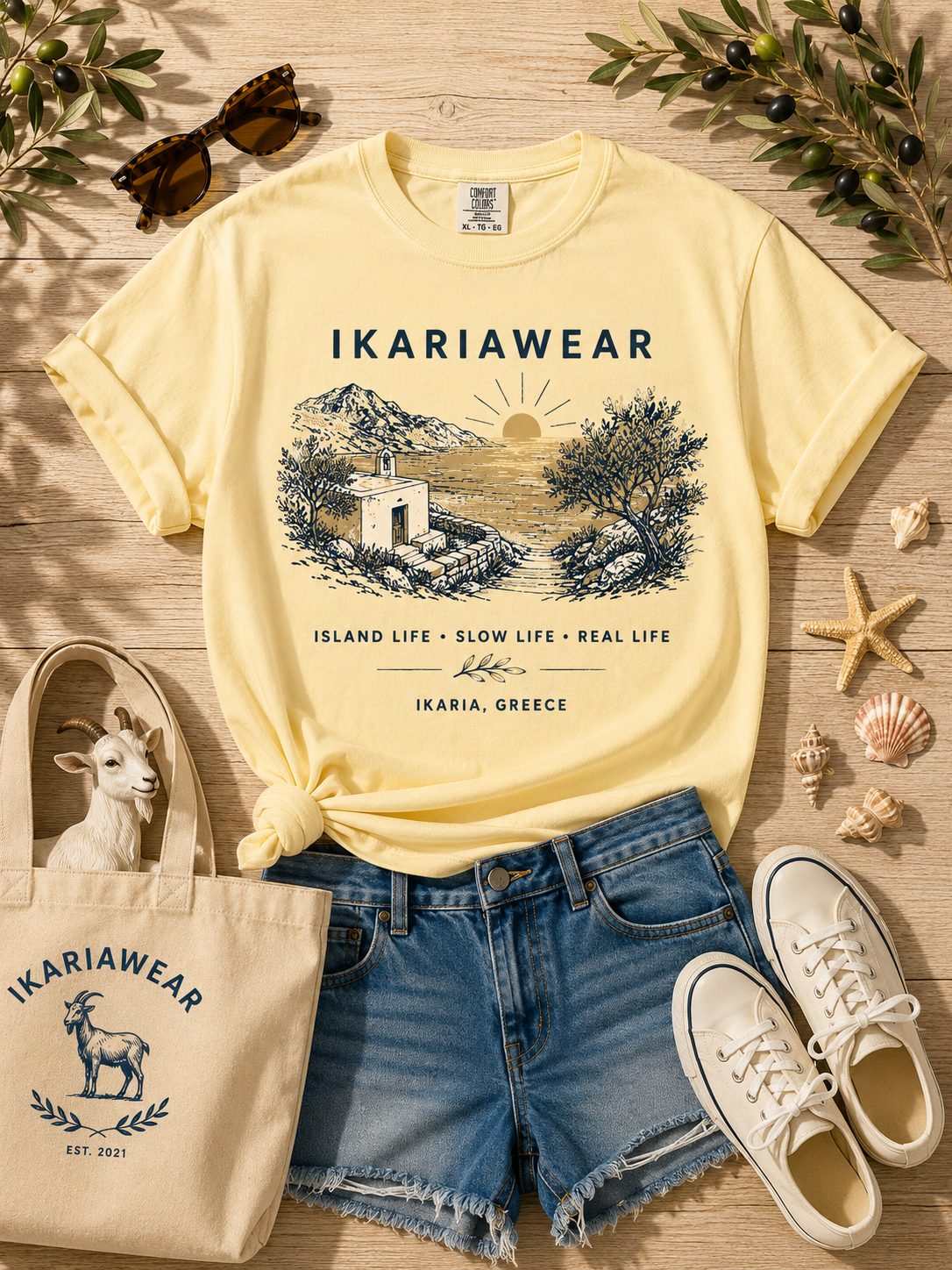 island life ikaria 2 Real Island Life T-Shirt - Image 1