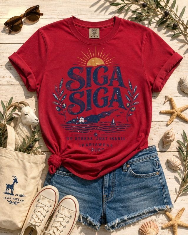 siga siga ikaria t-shirts