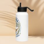 Stainless steel water bottle with a straw lid Ikaria - Image 3