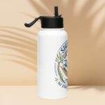 Stainless steel water bottle with a straw lid Ikaria - Image 2